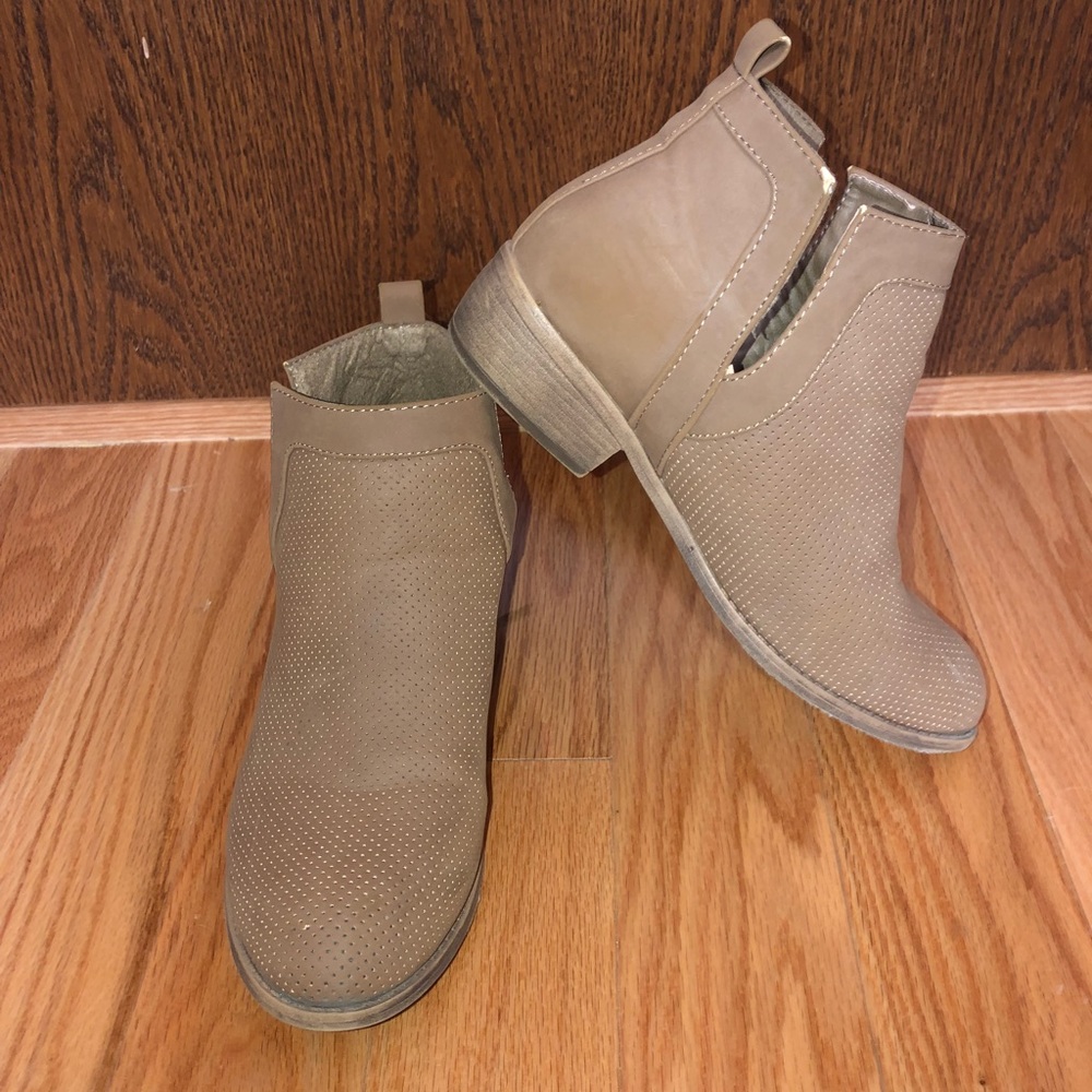 Taupe booties